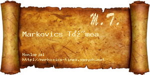 Markovics Tímea névjegykártya