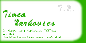 timea markovics business card